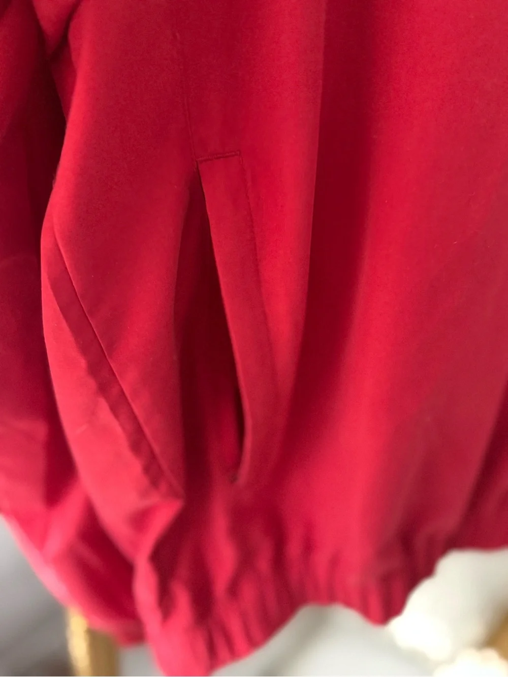 FootJoy Red Golf Jacket with Black Logo Trim